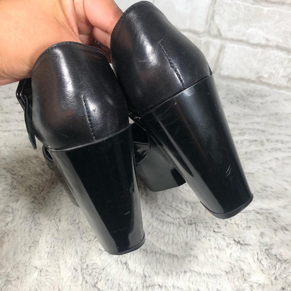 Platform Retro Round To Ankle Strap Acrylic Heels - image 5